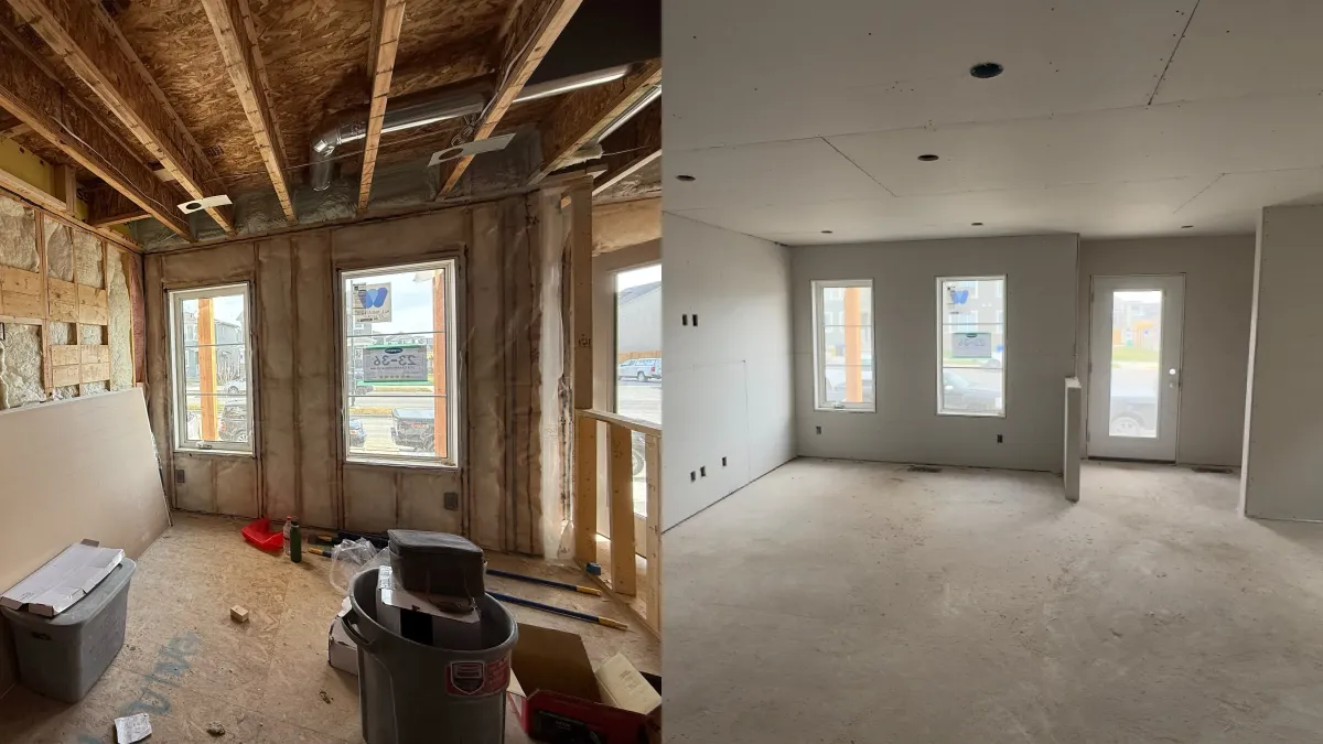 Before/After Drywall Calgary. Drywall Installation & Finishing Experts — Calgary Homes
