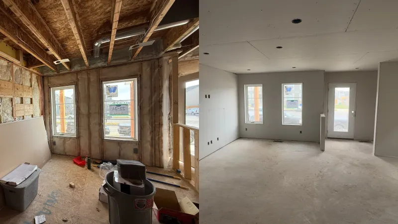 Professional drywall installation in Alberta